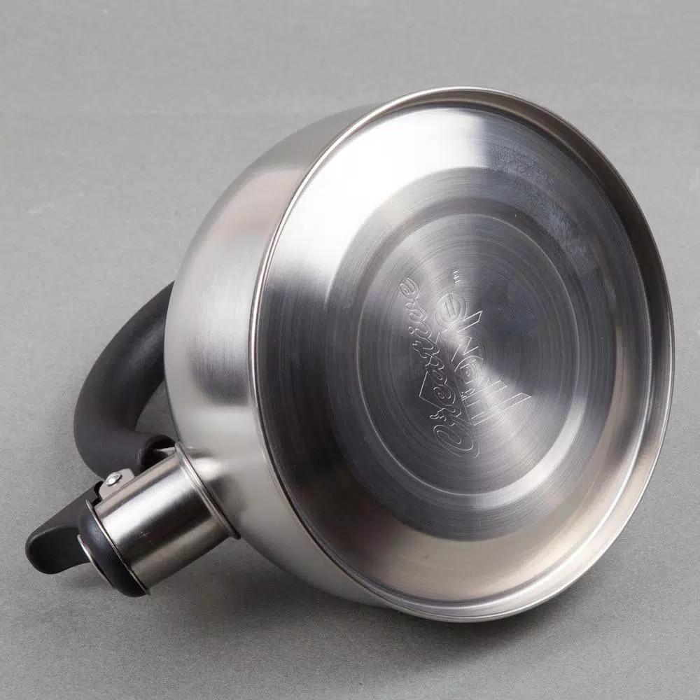 Creative Home Simplicity 6-Cup Brushed Stainless Steel Stovetop Tea Kettle with Whistle