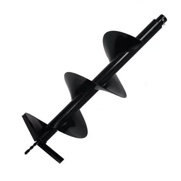 XtremepowerUS 4 in. Replacement Earth Auger Bit with 3/4 in. Round Shaft for Post Hole Machines