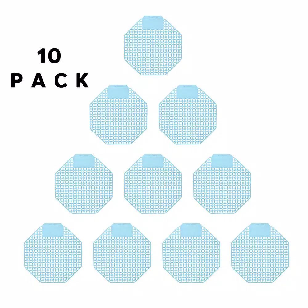 Alpine Industries Ocean Mist Fragrance Anti-Splash Urinal Screens (10-Pack)