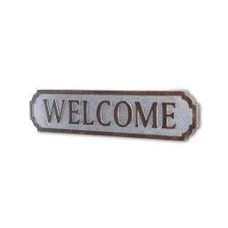 Cheungs Welcome Horizontal Galvanized Steel Wall Sign - Rustic Farmhouse Decor thumbnail 2