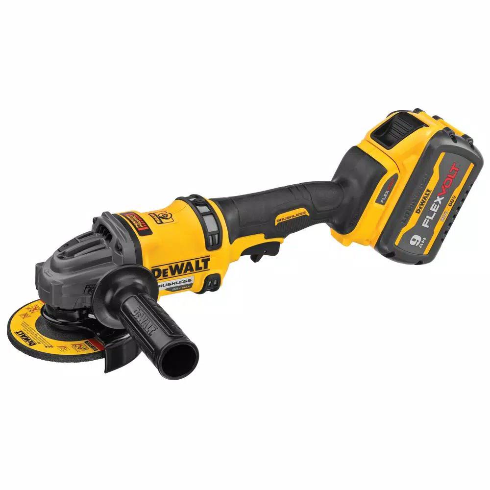 DEWALT FLEXVOLT 60V MAX Brushless 4-1/2 in. to 6 in. Angle Grinder Combo Kit with (2) 9.0 Ah Batteries & Reciprocating Saw