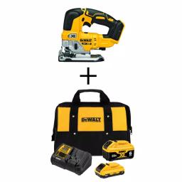 DEWALT 20V MAX XR Cordless Brushless Jigsaw Kit with (2) Batteries and Charger thumbnail 1