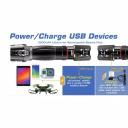 Smartech Products DuoTec HPR-1000 1000 Lumens Rechargeable LED Flashlight & 3500 mAh Power Bank thumbnail 6