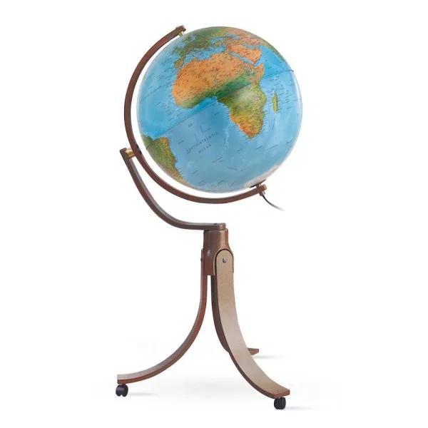 Waypoint Geographic Emily 20 in. Illuminated Blue Ocean Floor Standing Globe with Wood Base and Casters