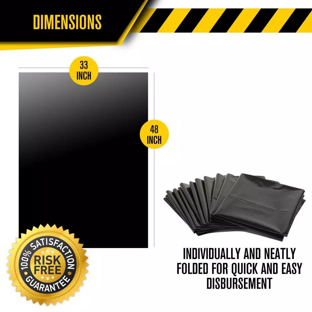 Ultrasac 42 Gallon Contractor Bags with Flap Tie Closure, 3 Mil Thick, 20-Count