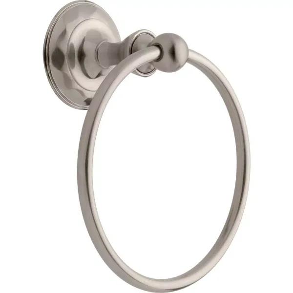 Delta Pirouette Towel Ring in SpotShield Brushed Nickel