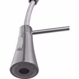 ANZZI Carriage Single Handle Kitchen Faucet, Brushed Nickel, Modern Deck Mount thumbnail 9