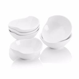 MALACASA 4.3 in. White Ceramic Ramekins Set of 6, Porcelain Serving Bowls for Creme Brulee and Souffle thumbnail 1