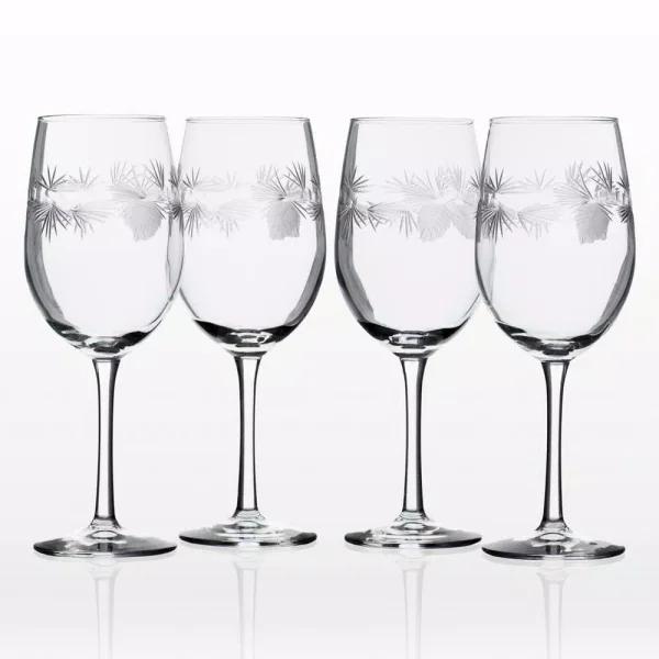 Rolf Glass Icy Pine 12 oz. Clear White Wine Glasses, Set of 4