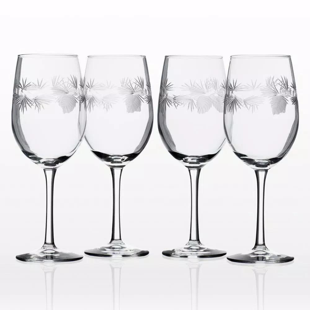 Rolf Glass Icy Pine 12 oz. Clear White Wine Glasses, Set of 4