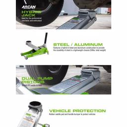Arcan HJ3000A 3-Ton Hybrid Floor Jack, Aluminum and Steel Construction thumbnail 6