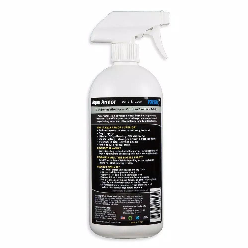 Trek7 Aqua Armor 32 oz. Fabric Waterproofing Spray for Tents and Outdoor Gear