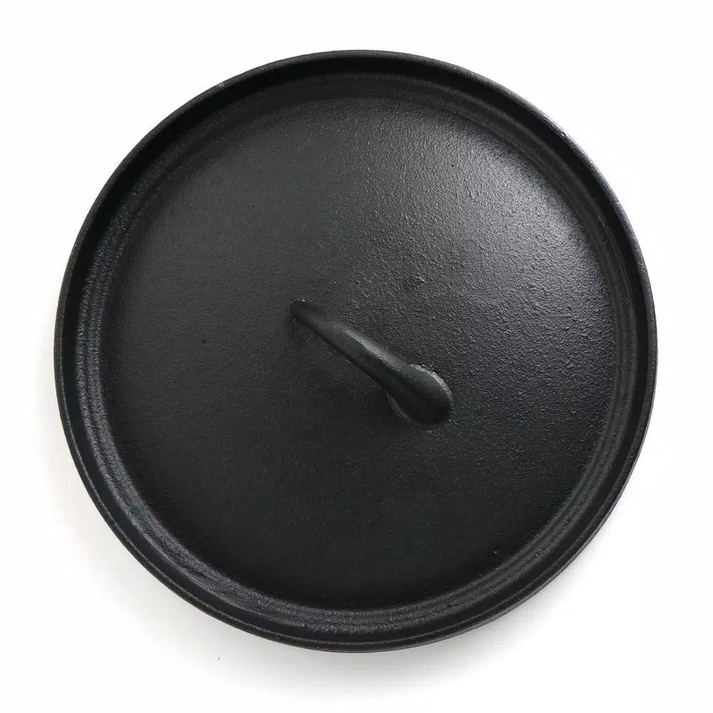 MegaChef 5-Piece Pre-Seasoned Cast Iron Cookware Set, Black