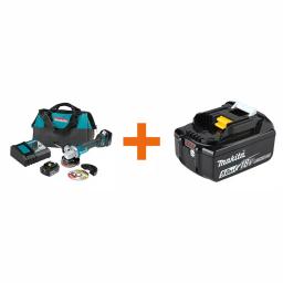 Makita 18V LXT Brushless 4-1/2"/5" Angle Grinder Kit with 5.0Ah Battery Bonus thumbnail 1