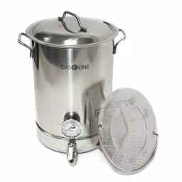 Gas One 32 Qt. Stainless Steel Brew Kettle Complete 6-Piece Set with Tri-Ply Aluminum Bottom thumbnail 1