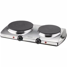 Brentwood Appliances 1440W 2-Burner Silver Electric Hot Plate thumbnail 1