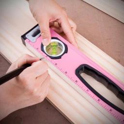 Apollo Tools 24 in. Magnetic Pink Aluminum Level, Horizontal, Vertical, and 45° thumbnail 4