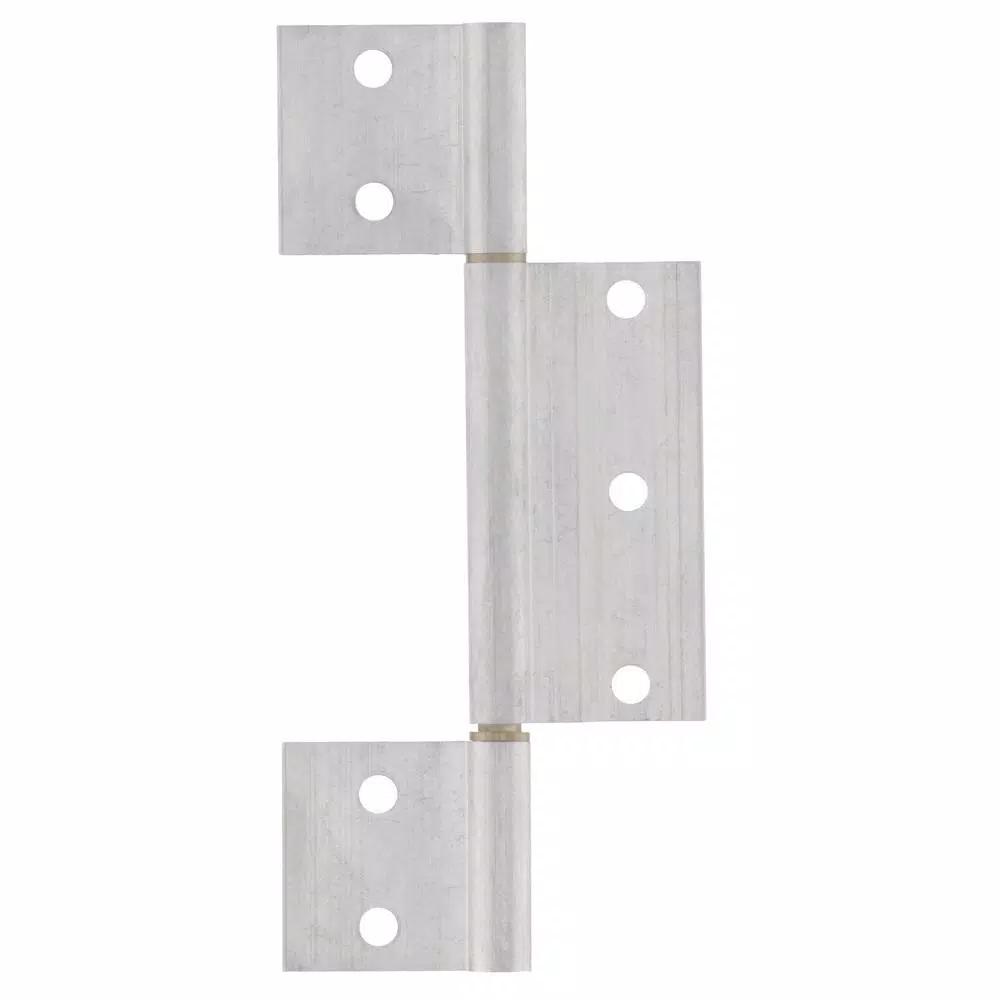 Barton Kramer Mill Finish Aluminum Screen Door Hinge with Brass Bushings