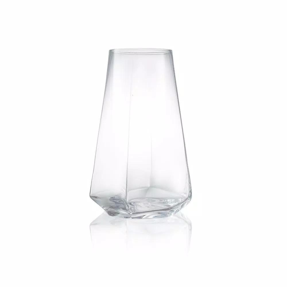 JoyJolt Infiniti 18 oz. Highball Glasses, Set of 4, Lead-Free Crystal Glassware
