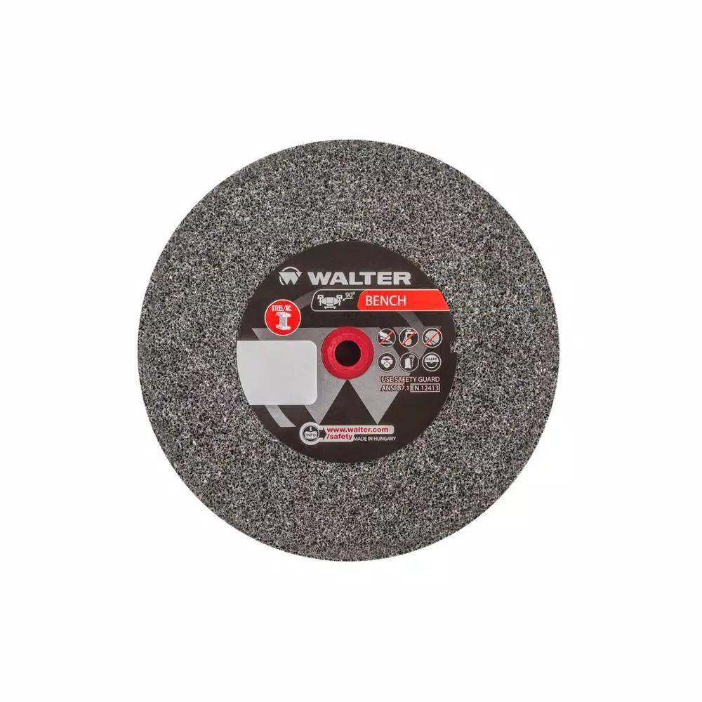 WALTER SURFACE TECHNOLOGIES 8 in. Aluminum Oxide 24 Grit Coarse Bench Grinding Wheel, 1 in. Arbor