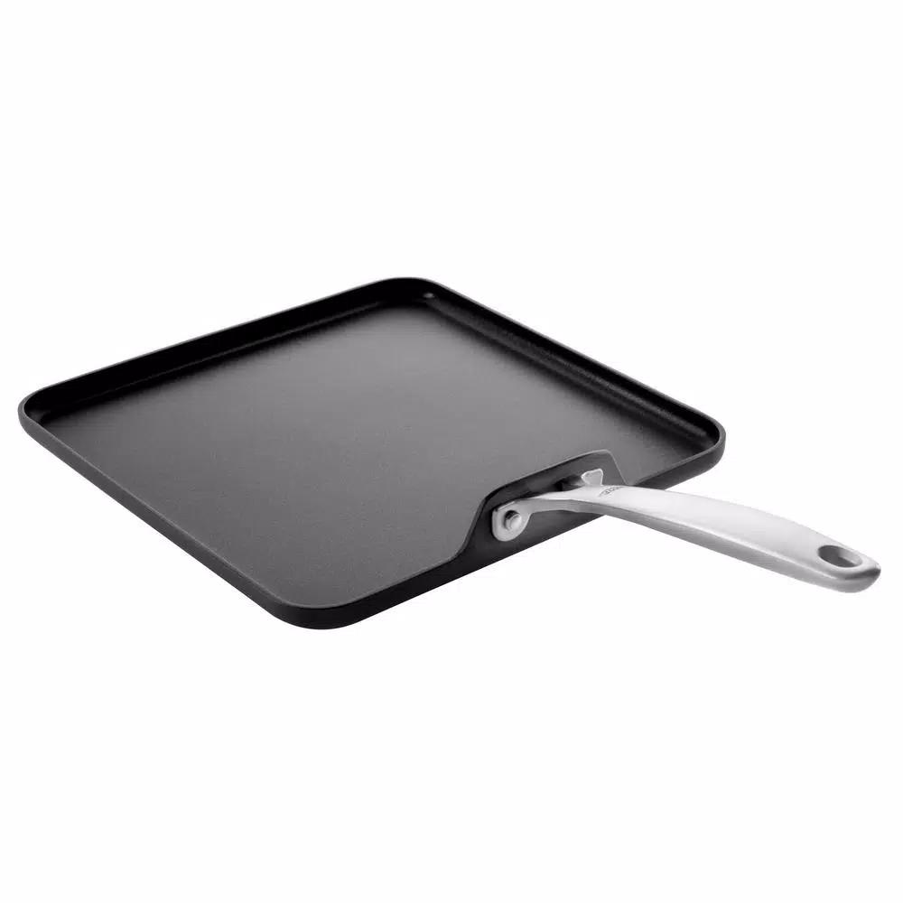 OXO Good Grips 11 in. Hard-Anodized Aluminum Ceramic Nonstick Griddle, Black