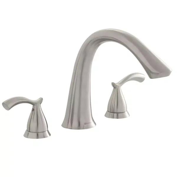 Glacier Bay Edgewood 2-Handle Deck-Mount Roman Tub Faucet, Brushed Nickel