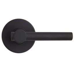Defiant Highland Matte Black Passage Door Lever with Round Rose thumbnail 8