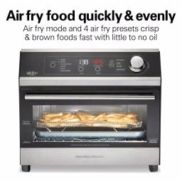 Hamilton Beach 1800W Digital Air Fryer Toaster Oven, 6-Slice, Black thumbnail 4