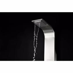 ANZZI Anchorage 60 in. 2-Jet Full Body Shower Panel System with Heavy Rain Head & Spray Wand, Brushed Steel thumbnail 5