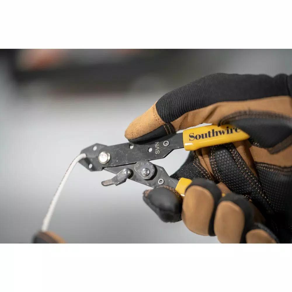 Southwire V-Notch Wire Stripper and Cutter, Multi-Position AWG Dial, 10-26 AWG