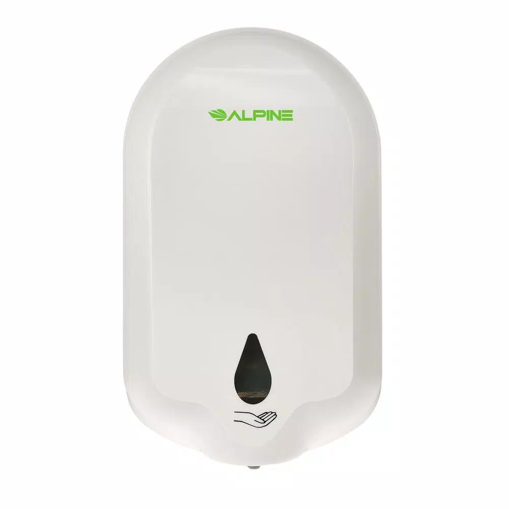 Alpine Industries 1100ml Automatic Liquid Gel Hand Sanitizer & Soap Dispenser, White