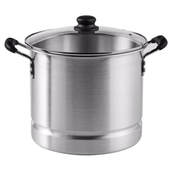 IMUSA 32 Qt. Aluminum Stovetop Steamer with Tempered Glass Lid