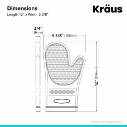 KRAUS Black Silicone Heat-Resistant Non-Slip Oven Mitt thumbnail 2