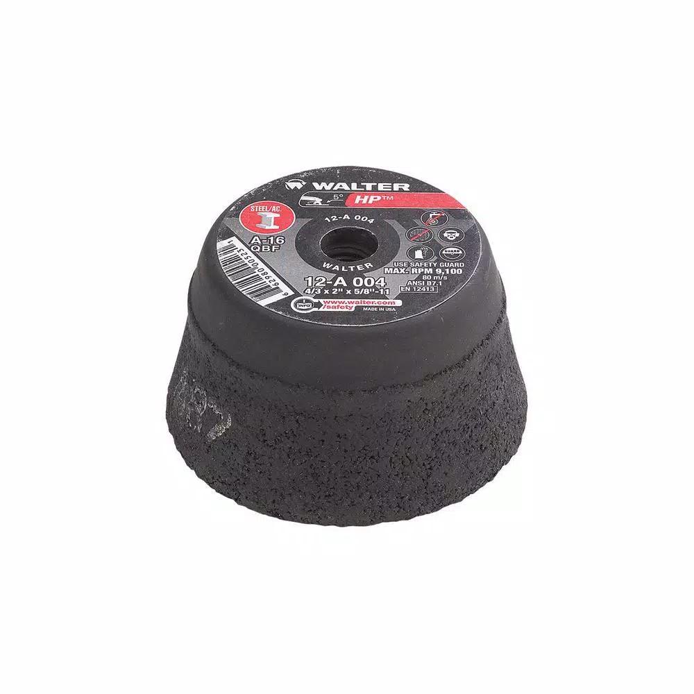 WALTER SURFACE TECHNOLOGIES HP 4 in. Aluminum Oxide Cup Grinding Wheel with 5/8-11 in. Arbor