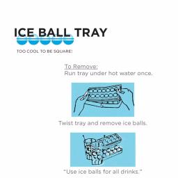 Hutzler 1 in. Natural Ice Ball Mold Ice Tray (3-Pack) - 72 Ice Spheres Total thumbnail 6