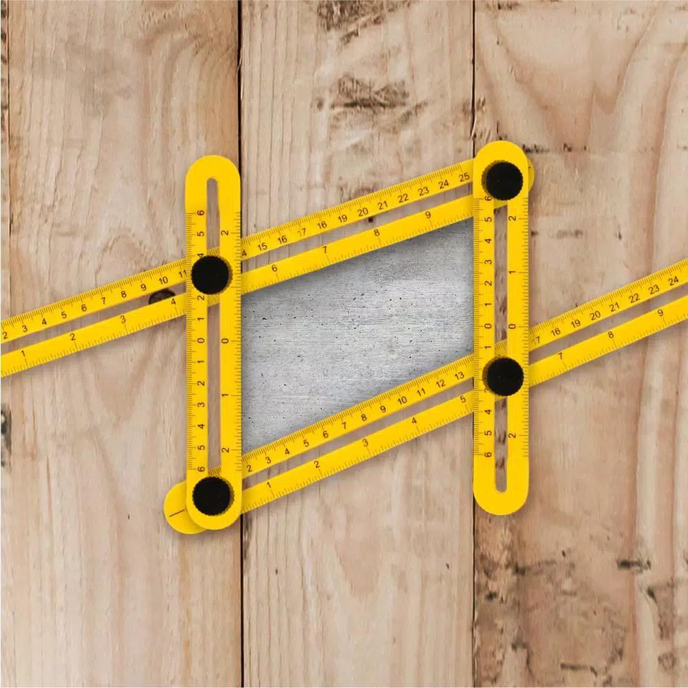 POWERTEC Universal Angle Template Tool, 10 in. Multi-Angle Ruler for Precise Measuring and Tracing