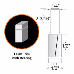 WEN 3-Piece Carbide Tipped Router Bit Set with Heat-Treated HSS Design thumbnail 4
