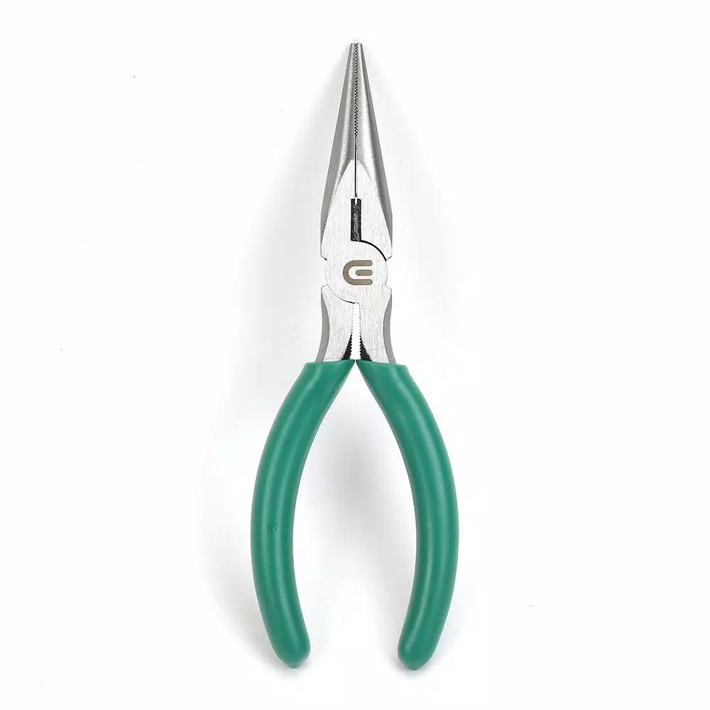 Commercial Electric 6 in. Long Nose Pliers with Heat-Treated Side-Cutting Blades