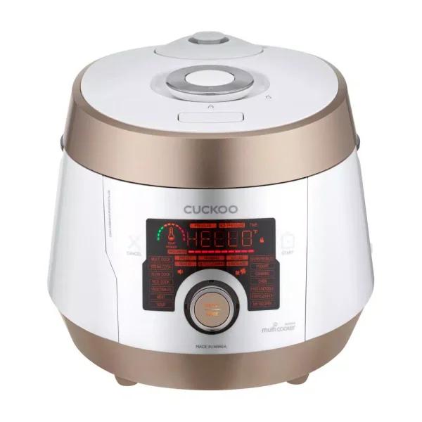 Cuckoo 5 Qt. Electric Multi Pressure Cooker with Dial, White/Gold