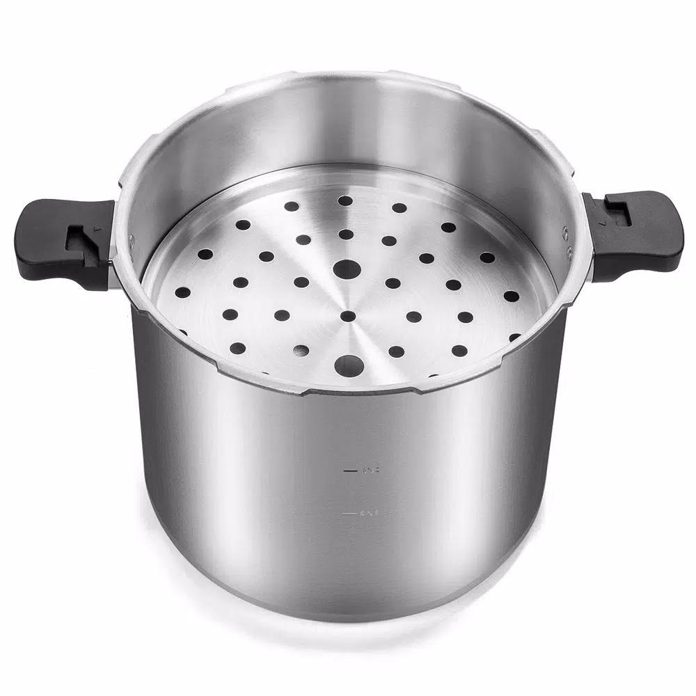 Barton 22 Qt. Aluminum Pressure Canner and Cooker with Built-in Dial Gauge, Compatible with Gas, Electric, and Induction