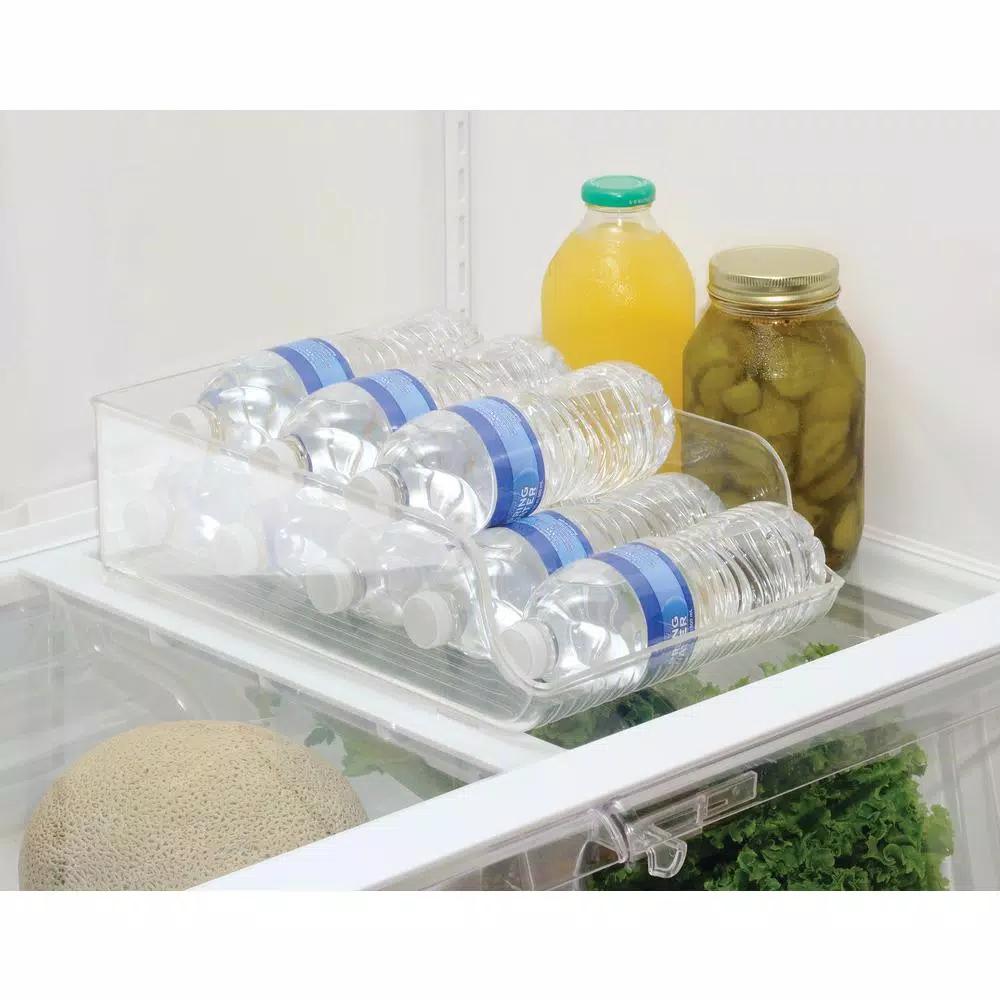 interDesign Fridge Binz Water Bottle Holder, Clear Gravity Feed Refrigerator Organizer