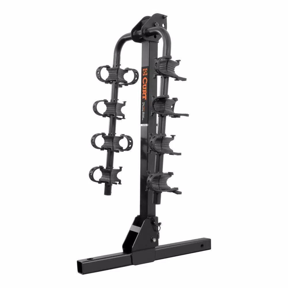 CURT Towable Hitch-Mounted Bike Rack, 4-Bike Capacity, 2" Shank, 2,000 lbs. GTW
