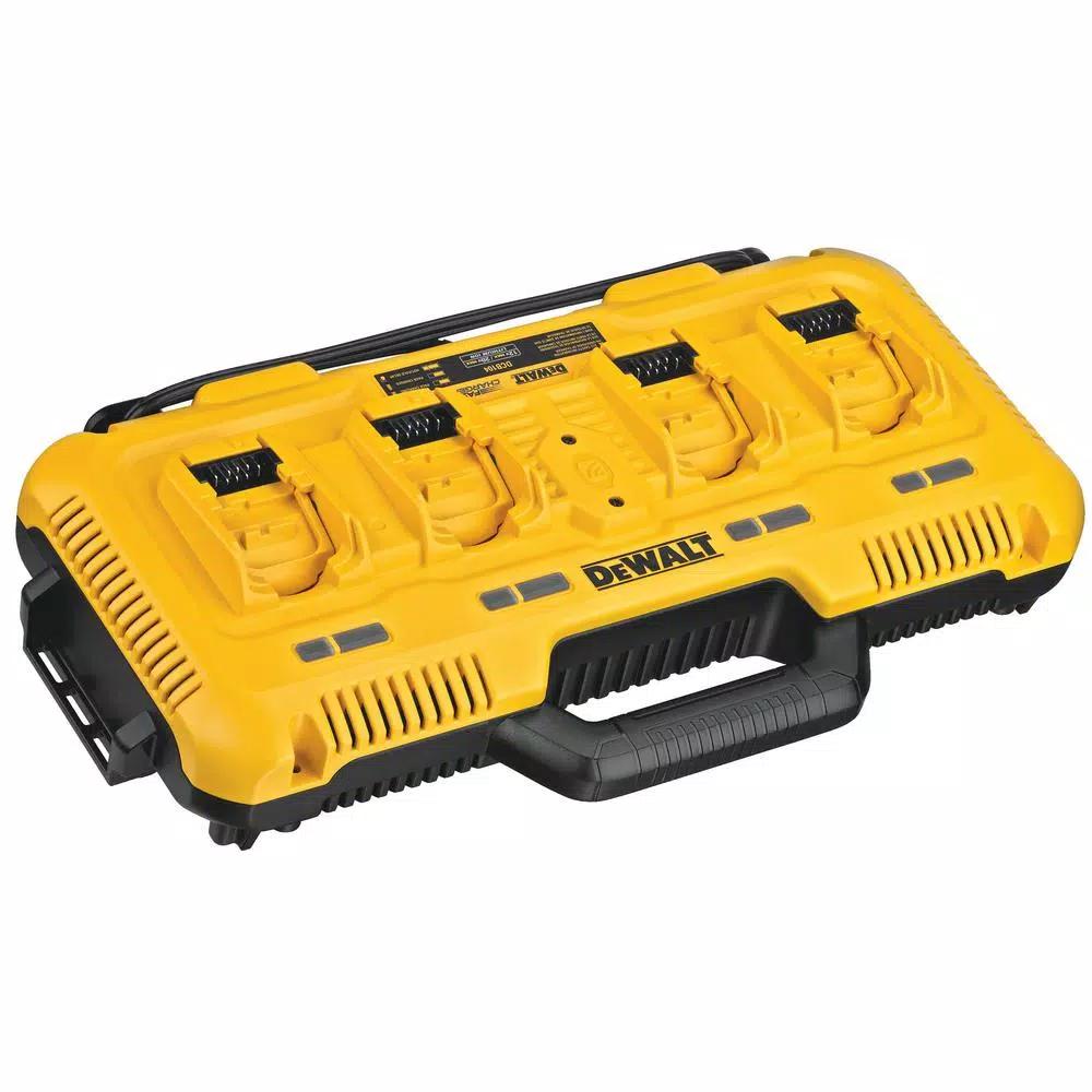 DEWALT 4-Port Rapid Lithium-Ion Battery Charger for 12V, 20V MAX, and FLEXVOLT 60V MAX Batteries