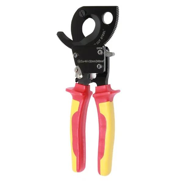 Pro'sKit 9.4 in. VDE 1000V Insulated Ratchet Cable Cutter