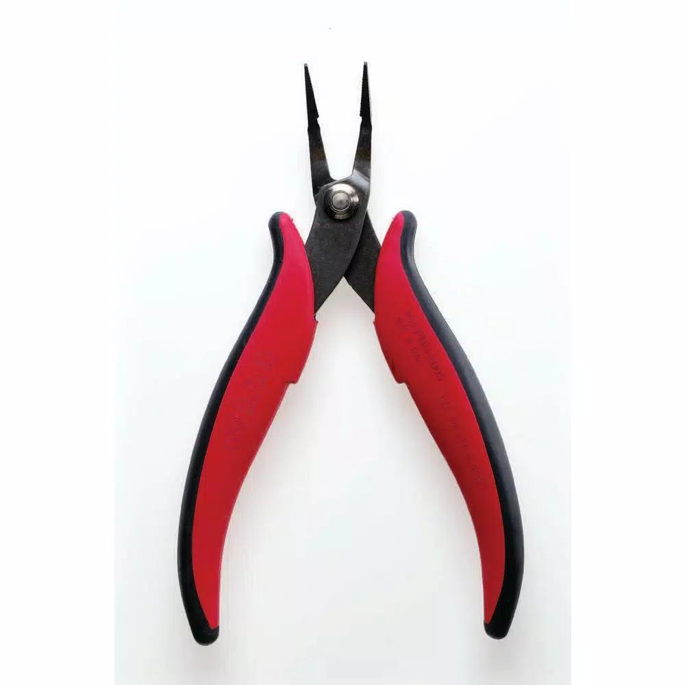 Hakko CHP PNB-2005 Long Nose Angled Pliers, 45° Angle, Serrated Jaws