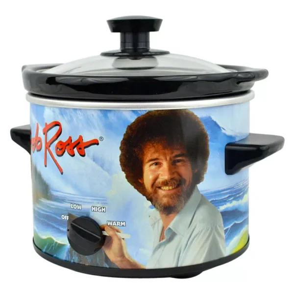 Uncanny Brands Bob Ross Officially Licensed 2 Qt. Slow Cooker, Blue