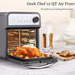 Boyel Living Geek Chef 13 Qt. Stainless Steel Air Fryer Oven with Rotisserie, Dehydrator & 8-Piece Accessory Kit thumbnail 4