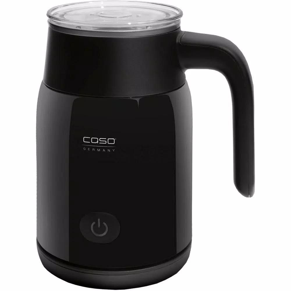 CASO Design Coffee One 10-Cup Filter Coffee Maker with Crema Magic Electric Milk Frother, Silver/Black