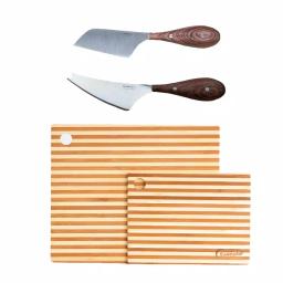 BergHOFF Aaron Probyn 4-Piece Stainless Steel Cheese Set with Wood Handles thumbnail 2