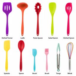 MegaChef 12-Piece Multi-Color Silicone Kitchen Utensil Set thumbnail 5